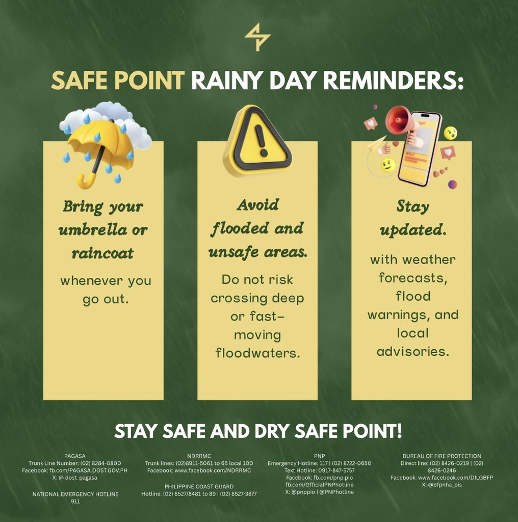 safepoint_ph's tweet photo. Stay safe. Stay dry. Stay connected. 🌧️
#SafePointCares #SafePointCares https://t.co/AUinCZVWgN