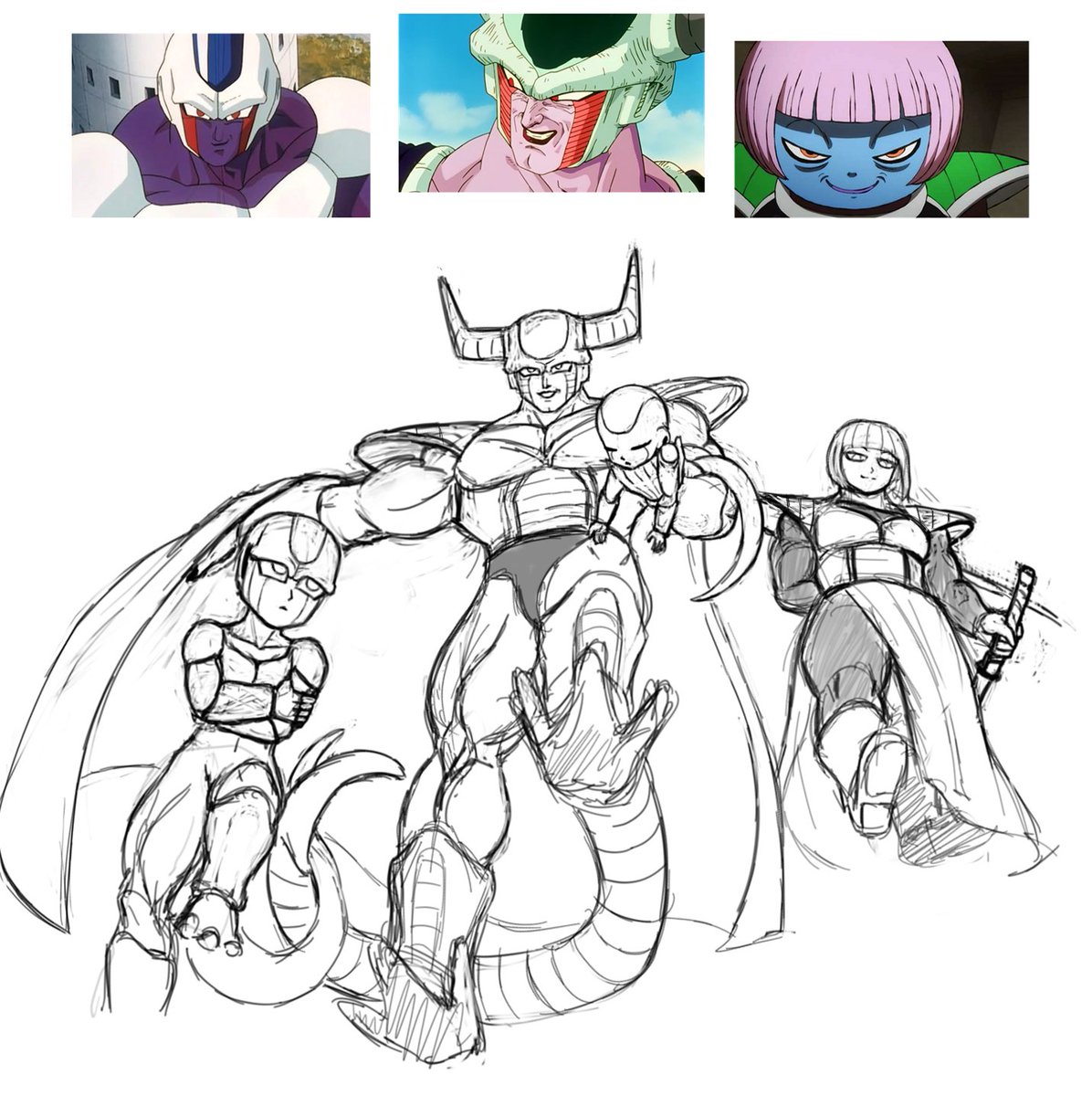 LaSupay3's tweet photo. This is a family too you know?🥹 (wip)
#DBS #cooler #kingcold #frieza #フリーザ #クウラ https://t.co/RrePqSYvKl