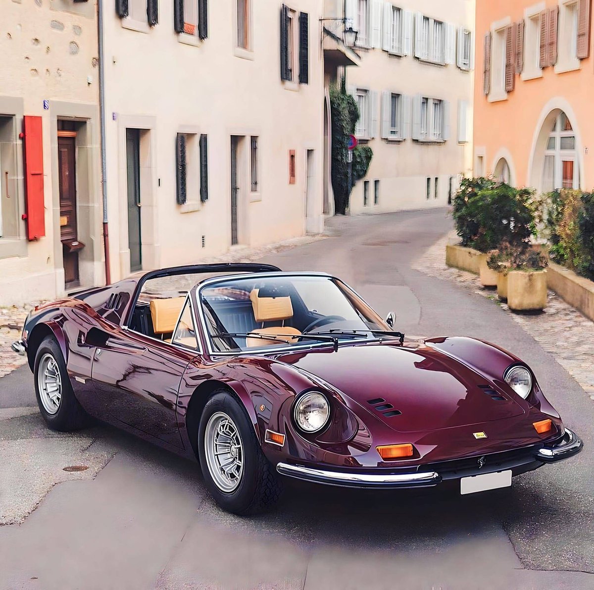 Retromania4ever's tweet photo. ✅⬜🟥 1969 #Ferrari Dino 246 GT, https://t.co/bLx47O106w