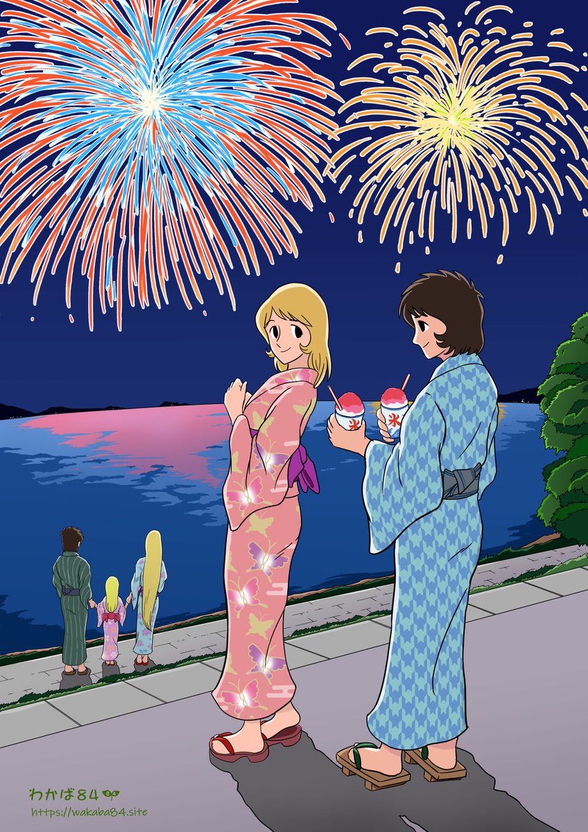 wakaba84_illust's tweet photo. お久しぶりですー😂
『ヤマトカクテル　－ススムとユキ－』
―　花火🎆　ー
「さっさとネットプリント登録しろや！」
と思った方は挙手✋😂
  
#森雪  
#古代進  
#宇宙戦艦ヤマト https://t.co/PULQr7IoTT