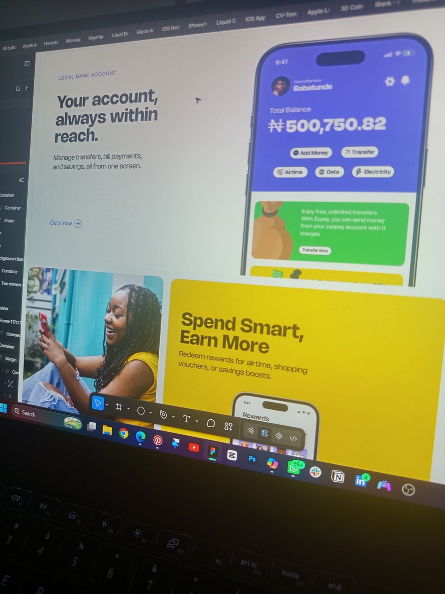 Waju_uiux's tweet photo. New day, zypay website, work in progress. 

Building on figma, UX in framer . I'm excited! 🔥 

#productdesign #webdesign https://t.co/L3QjWOWPsu