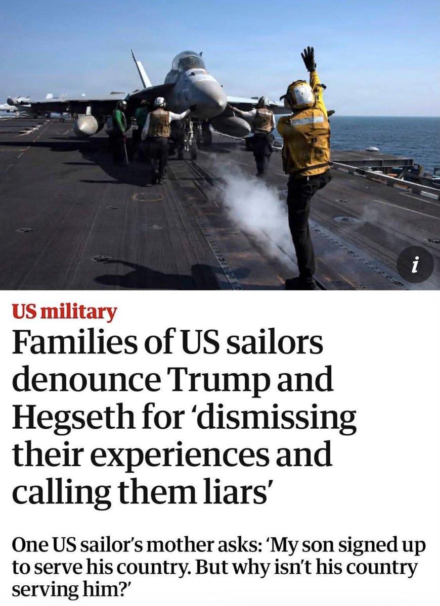 AnnieForTruth's tweet photo. Great! I’m glad to hear the families of US sailors denounce Trump and are speaking out! ✅ https://t.co/IkNmPeG4yO https://t.co/HMXxtmy5JY