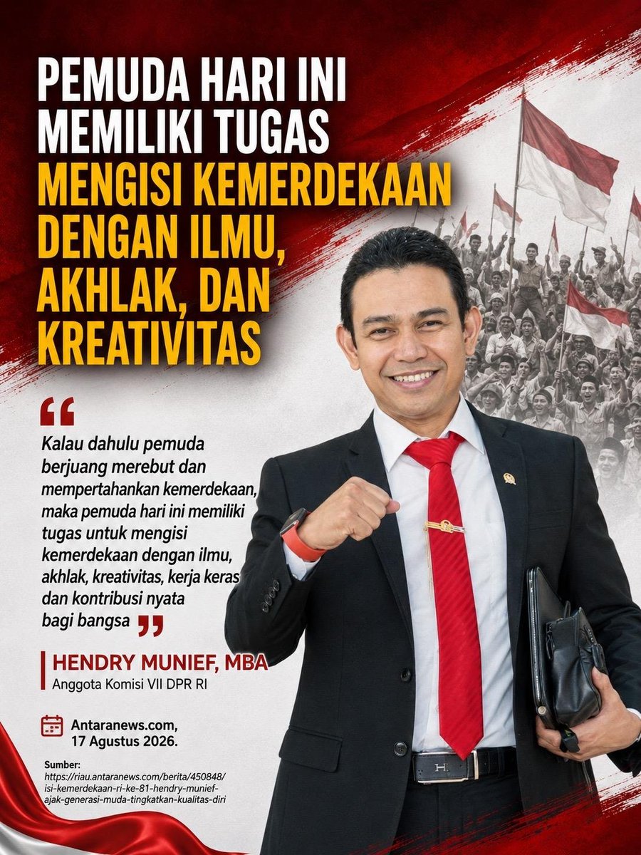 BobaBiruu's tweet photo. Generasi muda, penerus perjuangan bangsa. Saatnya jadi penggerak! 🇮🇩✨
#MerawatKemerdekaanRI https://t.co/PyXfSiLg08