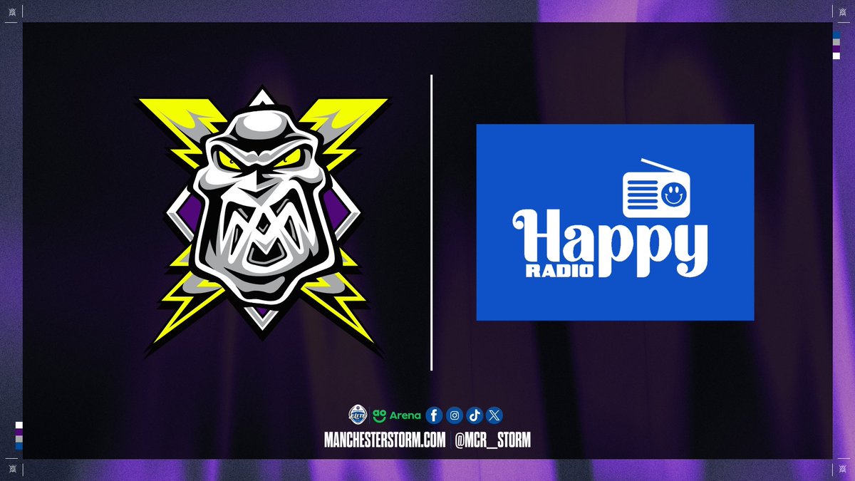Mcr_Storm's tweet photo. 📻 𝗠𝗔𝗡𝗖𝗛𝗘𝗦𝗧𝗘𝗥 𝗦𝗧𝗢𝗥𝗠 𝗫 𝗛𝗔𝗣𝗣𝗬 𝗥𝗔𝗗𝗜𝗢 

Manchester Storm are delighted to welcome @HappyRadioUK as the club's Official Radio Partner for the 2026/27 season.
 
The partnership will see Happy Radio play a key role in driving fan engagement throughout the season, including game night entertainment, fan activations and year-round marketing campaigns.

🗞️ https://t.co/rS4Dc8R6w0

#Homecoming