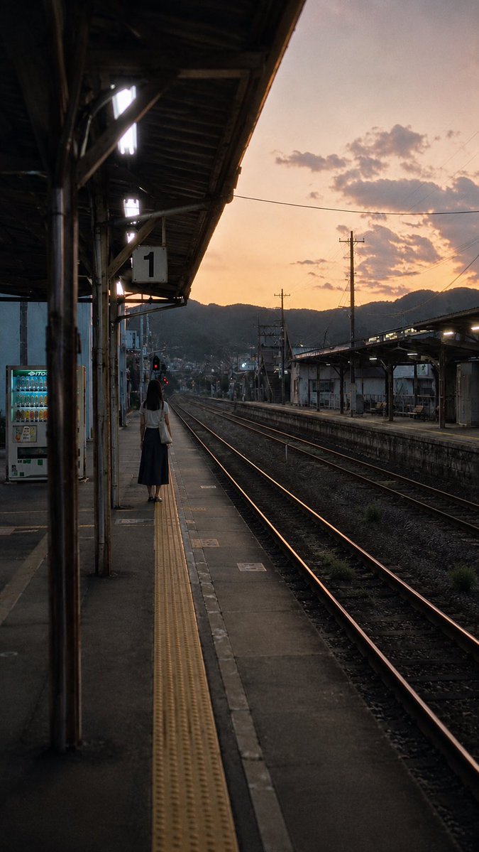 axt_ai_ai's tweet photo. “夕方の駅で、誰かを待っていた。
誰を待っていたのかは、もう思い出せない。
でも、あの時間だけは覚えてる。“
あなたにも、誰を待っていたのか思い出せない時間がありますか？

#AIart️️️️️️️️️️️️️️️️️️️️️️️️️️️️️️️️️️️️️️️️️️️️️️️️️️️ #AI https://t.co/fAdGSEdGTc