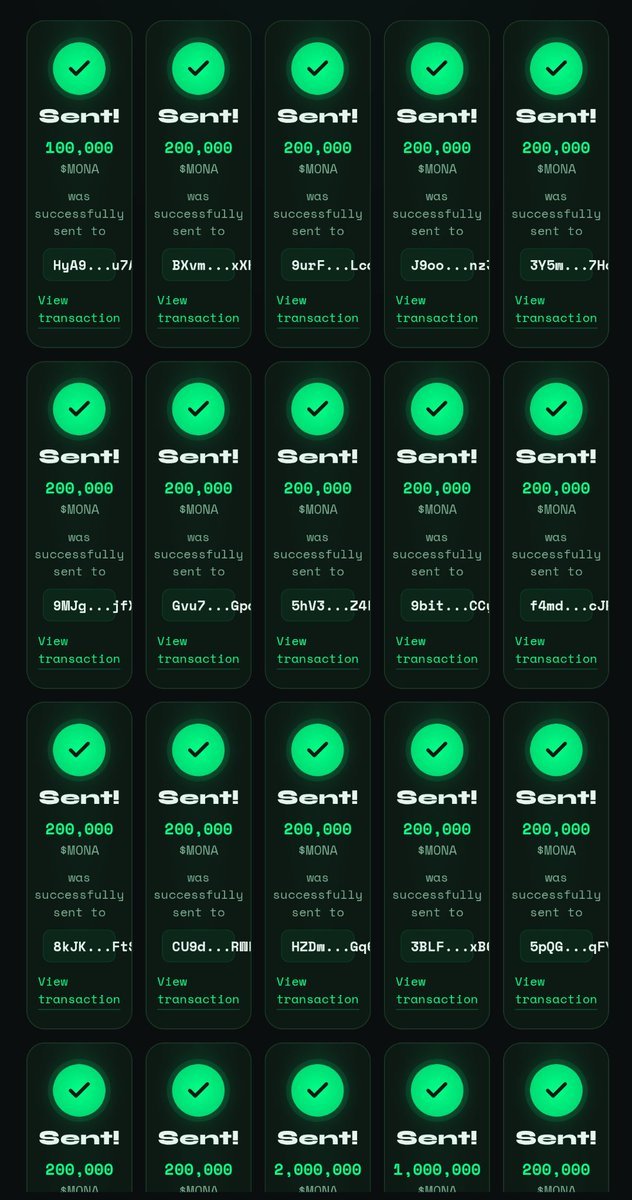 Monasolanatoken's tweet photo. Claim your 200k $MONA Airdrop 🪂 

Like + RT pinned post 📌
 
Drop your $sol address &amp; RT ♻️ 
 
First 555 wallets 👇 #Solana https://t.co/fYnV3escr8