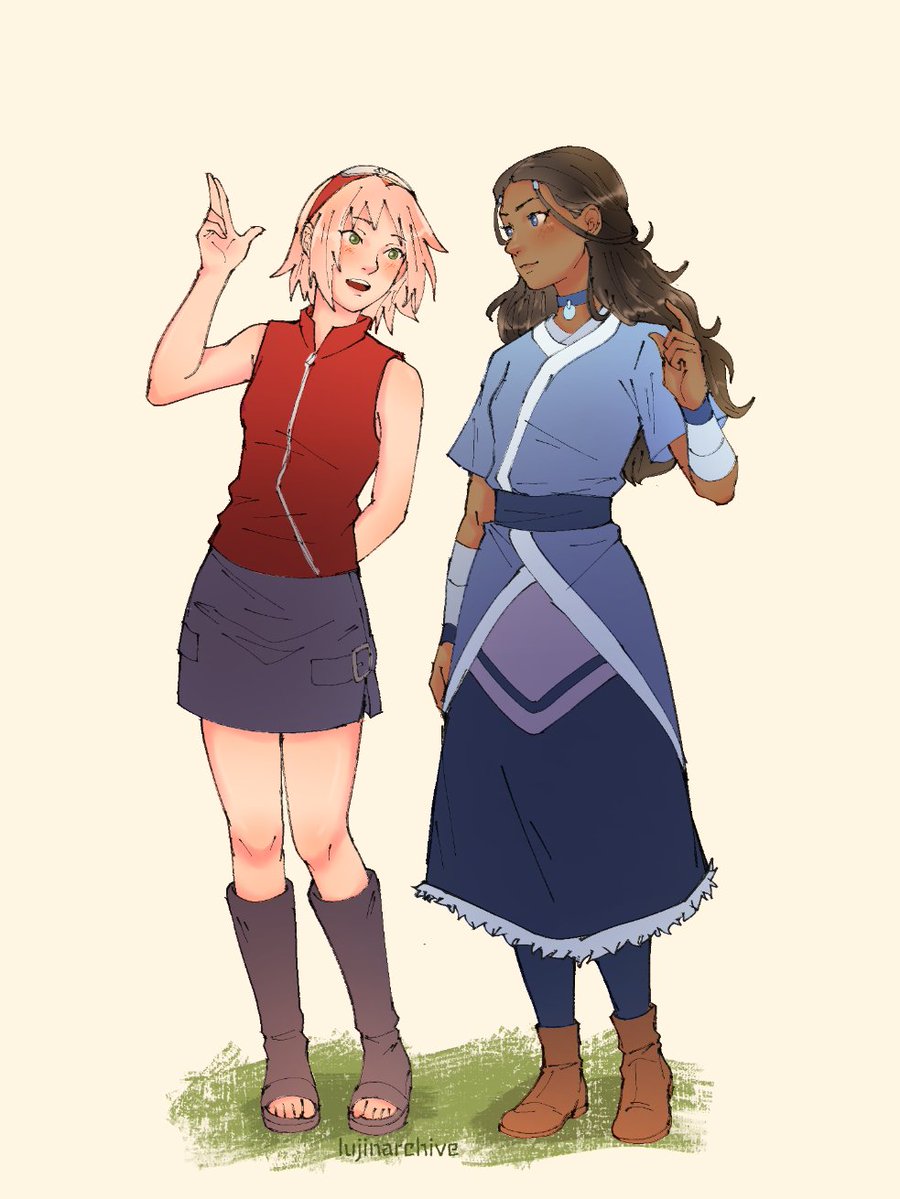 lujinarchive's tweet photo. Katara x Sakura crossover #kataraweek2026 https://t.co/WuMQd1afzt