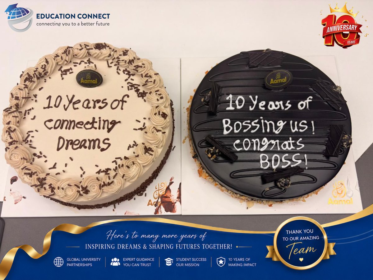 educonnectbd's tweet photo. Celebrating 10 Years of Excellence, Trust &amp; Leadership!

We are delighted to celebrate the 10th anniversary of Education Connect and the remarkable milestone of our respected CEO, Md. Golam Mostofa, completing 10 successful years of leadership &amp; dedication with Education Connect. https://t.co/OJsrqqb6vP