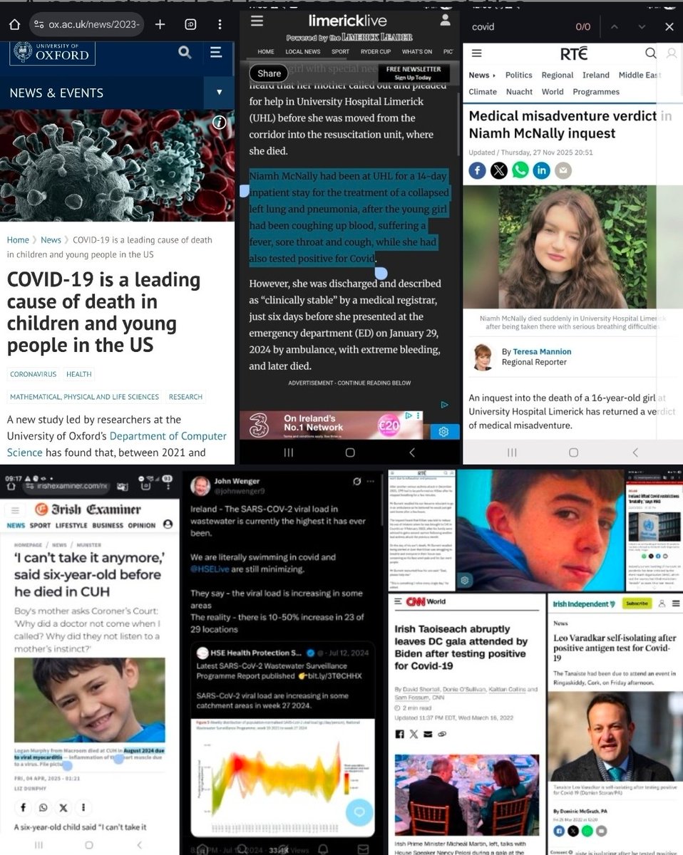 CovidAwareCork's tweet photo. Please Irish journalists 🙏🏻

Please wake up 

Kids back to their ventilationless, HEPA filterless schools next week.

Denied vaccines recommended in US

Zero public health information. Clear 2026 Information from WHO, CDC, OECD, US State Health Depts, UK COVID inquiry... https://t.co/rZZ3XbUDq8