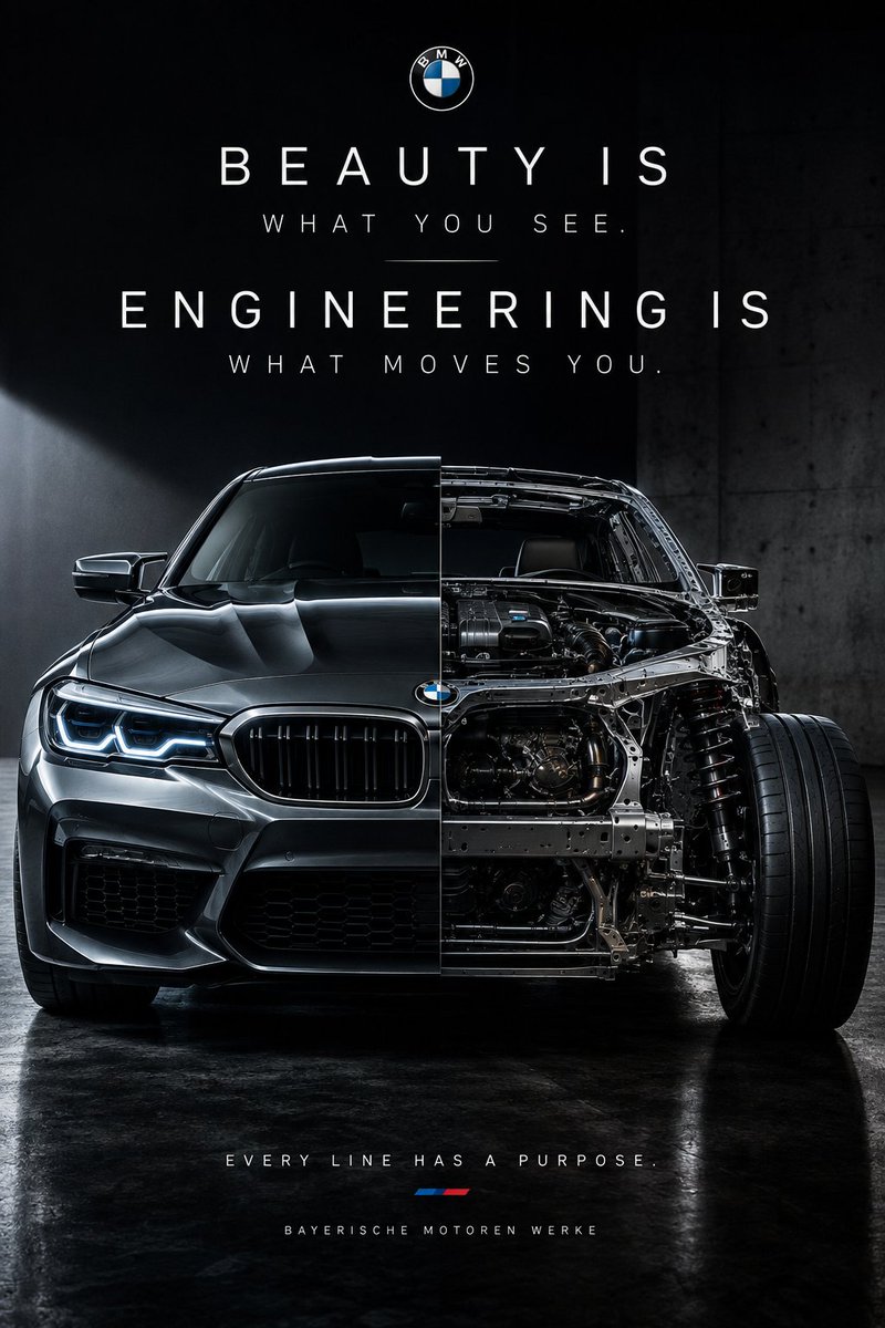 JanarthAiWorks's tweet photo. One BMW. Two realities. From flawless design to raw engineering—every curve, component, and detail exists for one purpose: performance.
@CSEPlanB  @phimaanshu @IndiaFutureAI 
#BMW #BMWM #AutomotiveDesign #GraphicDesign #CarDesign #AIArt https://t.co/UM1ogooOvQ