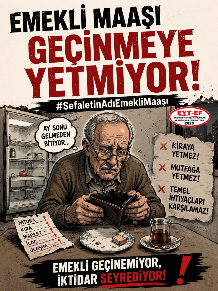tuncay17yenice1's tweet photo. Emekli Maaşı Geçinmeye Yetmiyor 

#SefaletinAdıEmekliMaaşı
#5000KısmideSefaletBitmedi https://t.co/NaB16WSUgt