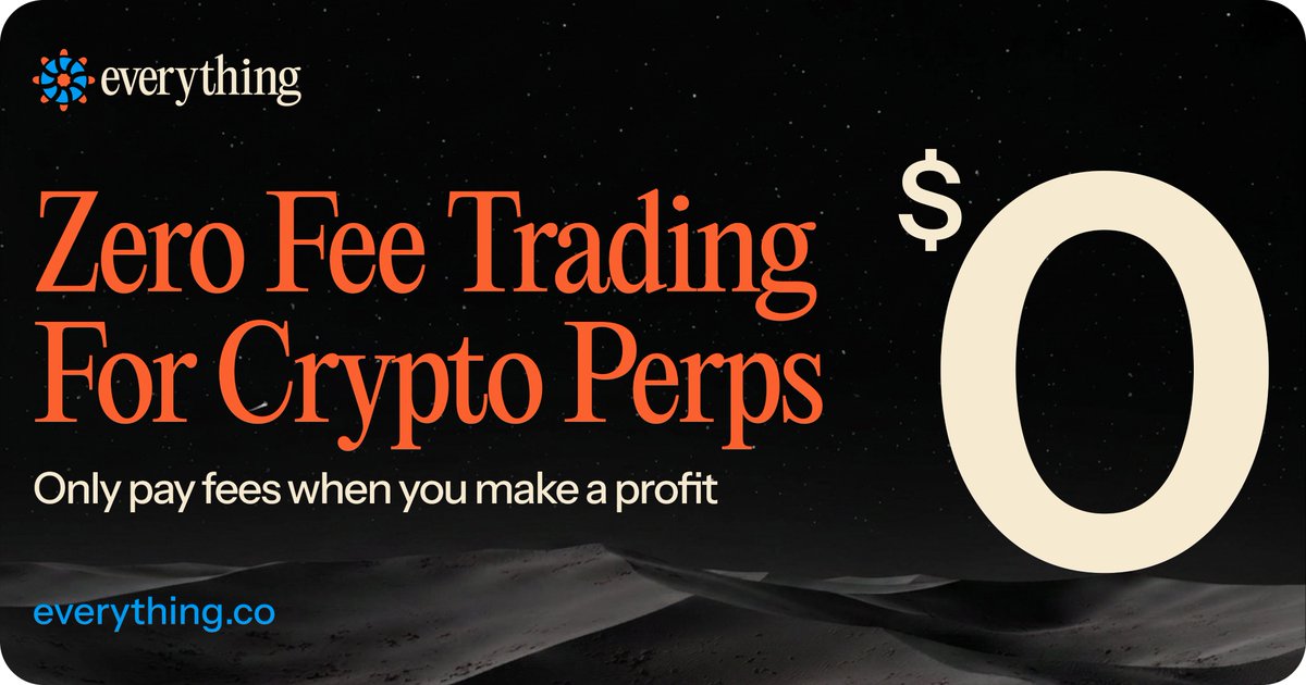 trdEverything's tweet photo. everything is your home for zero fee trading https://t.co/etVlZqqwLe