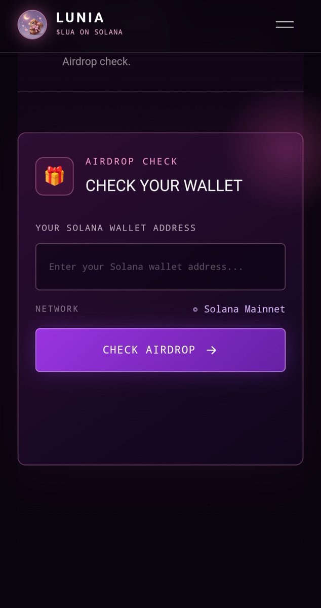 LUNIA_Social's tweet photo. 🎁🌙 Are you ready to be one of the first holders of $LUNIA?

🐿️ Follow our account, repost this post, and share it with your friends!
Then visit the official website and check your eligibility for the free airdrop.🚀

Website link: https://t.co/0meqCHjydY

#LUNIA #Airdrop #Sol https://t.co/UJLH1cxRlZ