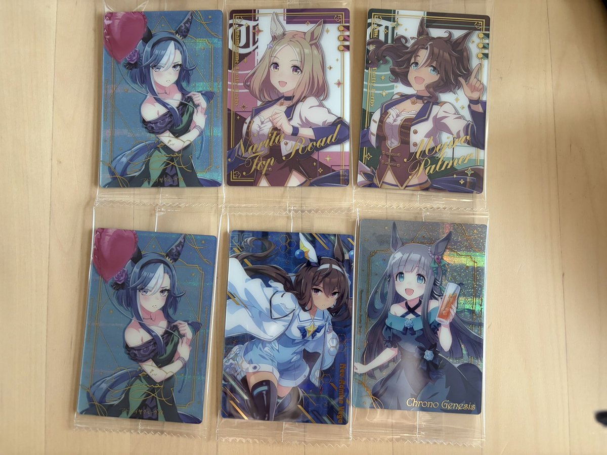 haminiku_days's tweet photo. 交換希望
バンダイ ウマ娘 プリティーダービー ツインウエハース Special Ｒ 2026
譲)写真のもの(サイン入りはサイン入り同士お願いします)
求)スティルインラブ
　ジェンティルドンナ
　ヴィブロス
郵送での交換希望です。
ご一考ください。 https://t.co/YQo5QUbcqP