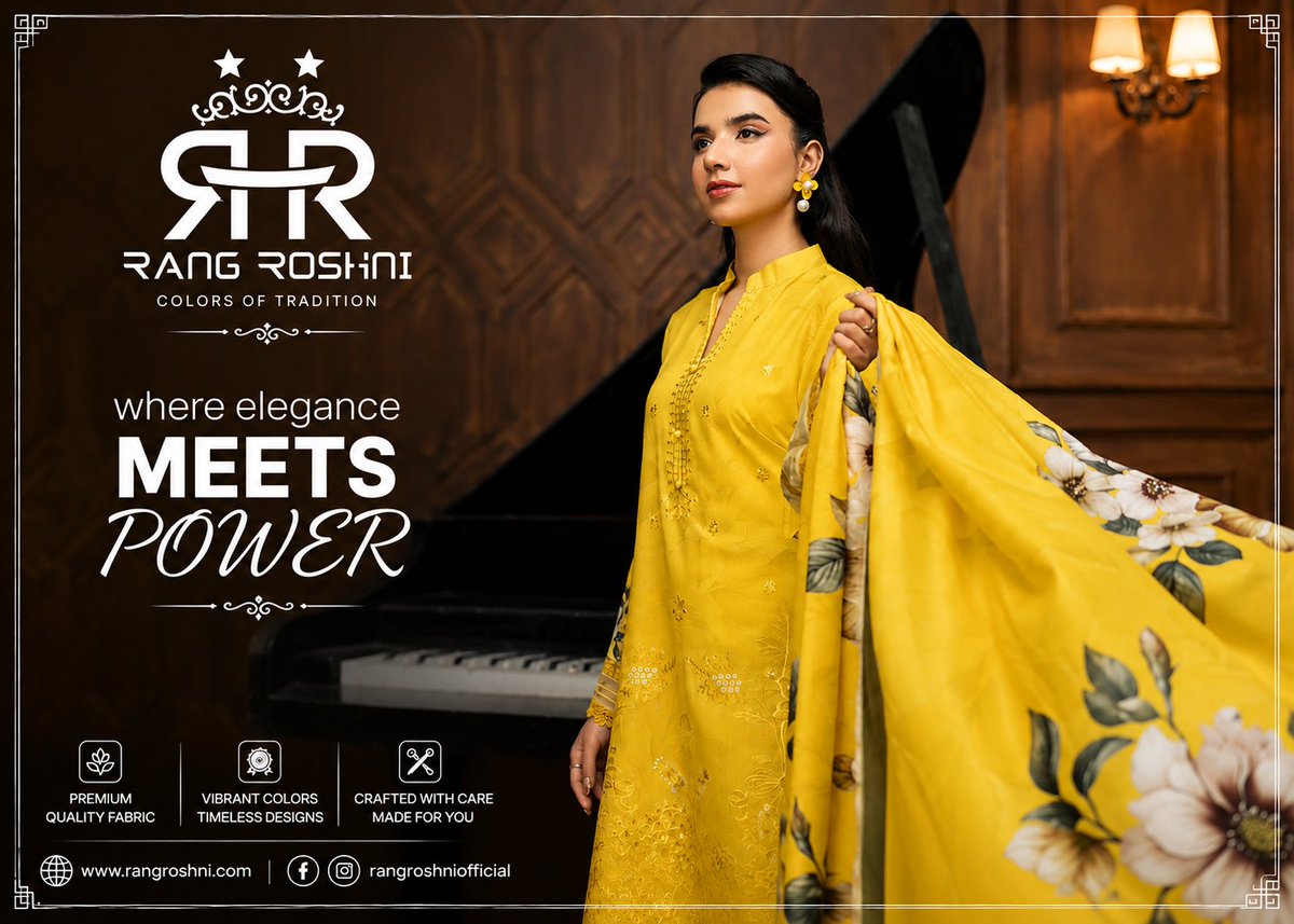 RangRoshni's tweet photo. Timeless Beauty, Woven With Tradition. 📷
Soft pink hues, delicate floral patterns, graceful embroidery, and flowing silhouettes
#RangRoshni #PinkDress #PinkLawn #PinkSuit #PakistaniFashion #PakistaniClothing #PakistaniLawn #LawnCollection
https://t.co/SldtvwFoVR https://t.co/vqDRBLzcrT