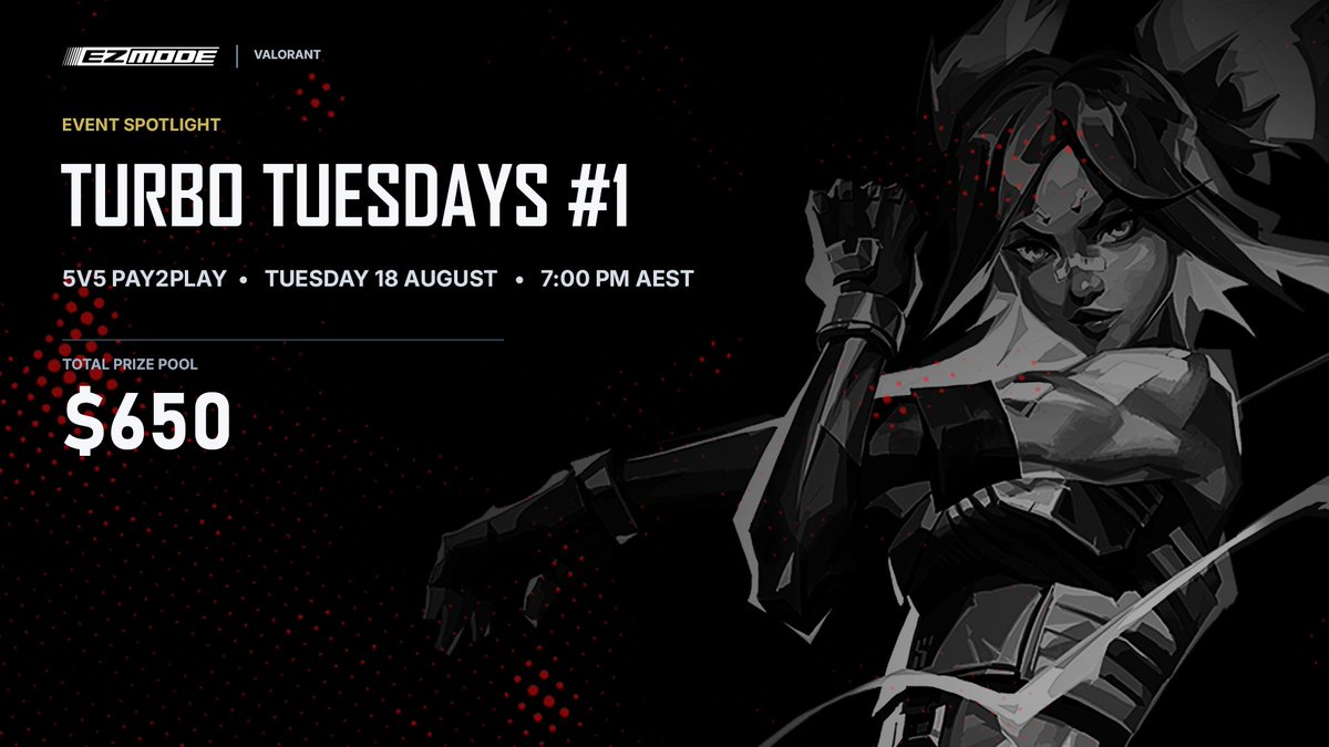 Wave_OCE's tweet photo. We're excited to bring more OCE Valorant to your screens!

Wave OCE will be co-streaming the Grand Finals for EZmode Turbo Tuesdays, tonight @ 9pm AEST

Tune in at: https://t.co/3vuKdXbmQL

🎙️ @MercuryCasts @gremmyzwastaken 
🔎 @BloodRangerOCE @Yuixon053 https://t.co/QZaYvNmBjw
