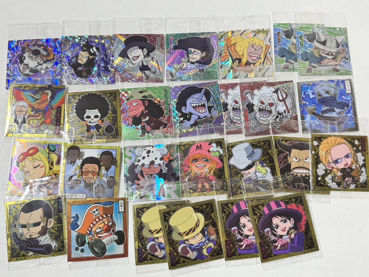 neroli_319's tweet photo. 【交換譲渡】ONE PIECE ワンピース
ウエハース にふぉるめーしょん

譲》画像1-3
今弾 過去弾
ルフィ キングカイドウ 5th ゾロ ロー ハンコック ニカ 軍子 他

求》
同異種 シャンクス/シャムロック
4枚目（⭐️優先）や固定
or各140+送料

詳細4枚目。 https://t.co/JwRDL2HIbU
