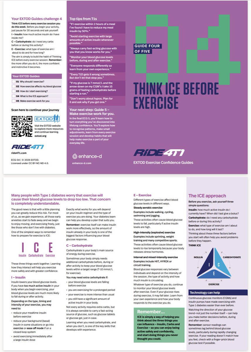 DSNforumUK's tweet photo. 📣 New: EXTOD Exercise Confidence Guides — 5 practical guides helping people with Type 1 Diabetes exercise safely, developed with DSN input.

Launching via @Ride4T1, with 5 free Community Days this Aug–Sept in Exeter, Bristol, Leeds, Edinburgh &amp; Inverness 🚴 https://t.co/axCWQRlmvA