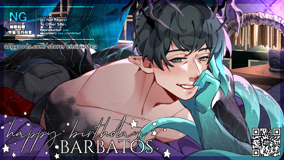 ensiriustea's tweet photo. Happy Birthday 💤

#obeymebarbatos #obeyme #obeymefanart 
Check out below to see cool Barb-focused stuff 💖⤵ https://t.co/odCQk92E4w