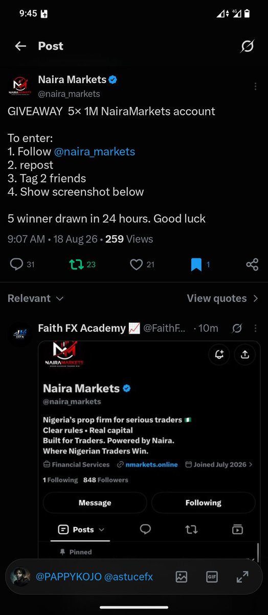 willstrades01's tweet photo. @naira_markets @PAPPYKOJO @astucefx https://t.co/eWlk297O2y