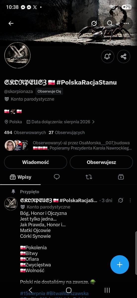 Mateuszcpk1's tweet photo. Kochani Prawi ‼️ 
Budujemy konto @skorpionaza i robimy porządek z Koalicją 13 Grudnia! 
Będę wdzięczny za pomoc i wsparcie https://t.co/LpXscV3BNq