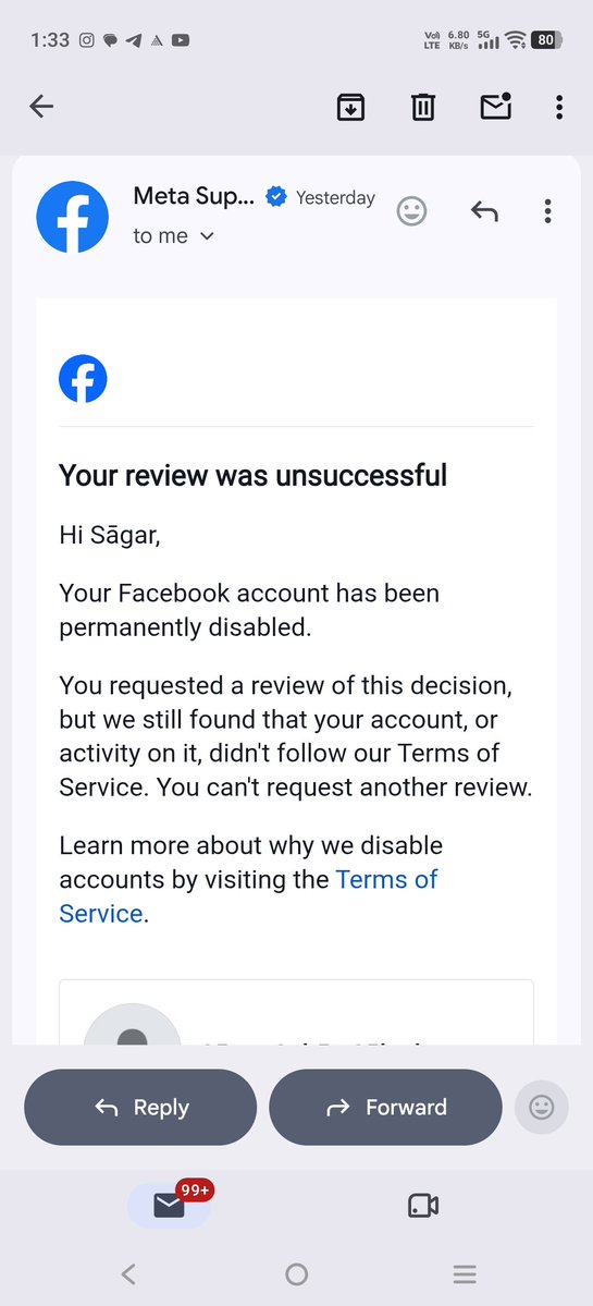 SagarSS7777's tweet photo. Someone hacked my facebook account I get notified on WhatsApp i chenged my password set passkey still my fb account suspended Instagram gone bgmi account gone, please do something 🙏 8 years of hard work gone in one day. @Meta @facebook @KIEOFFICIAL_ @BGMI_Official https://t.co/78pVvrIxEO