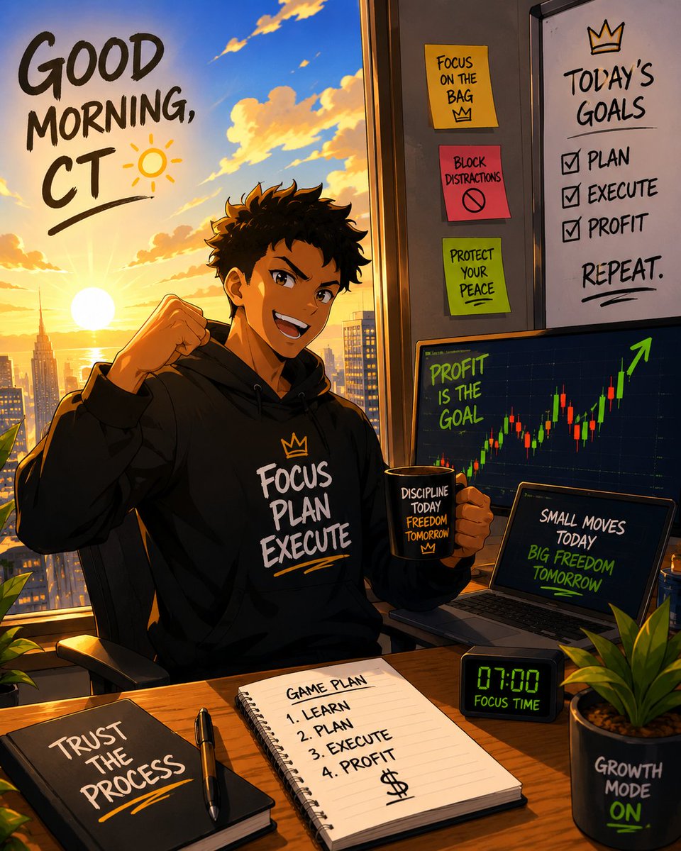 Akolade200's tweet photo. Good morning, CT ☀️

Have a profitable day ahead. 💰📈 https://t.co/0lA5lqT5Xq