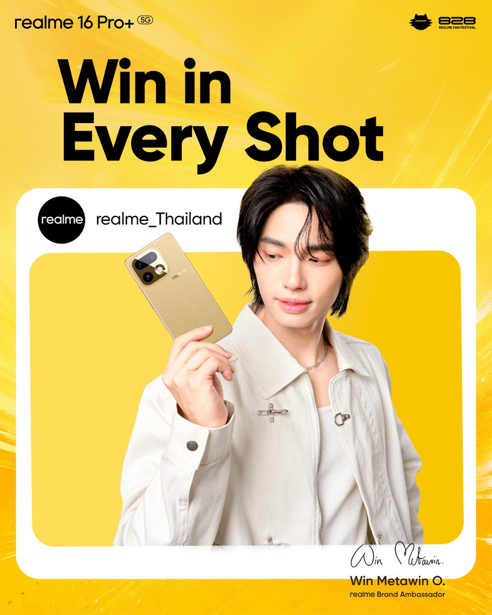 realmeTH's tweet photo. 📸 ช็อตไหนก็วิน! realme 16 Pro+ 5G กับกล้อง 200MP FullFocal Portrait Master เก็บทุกโมเมนต์ให้คมชัด โดดเด่นทุกช็อต ✨

อยากถ่ายช็อตไหนมาอวดวินที่สุด? รีพลายมาเลย 👇

#realme828FanFestival
#MakeYourPassionReal
#realme16Series5G
#WininEveryShot https://t.co/cHG6Y43mpb