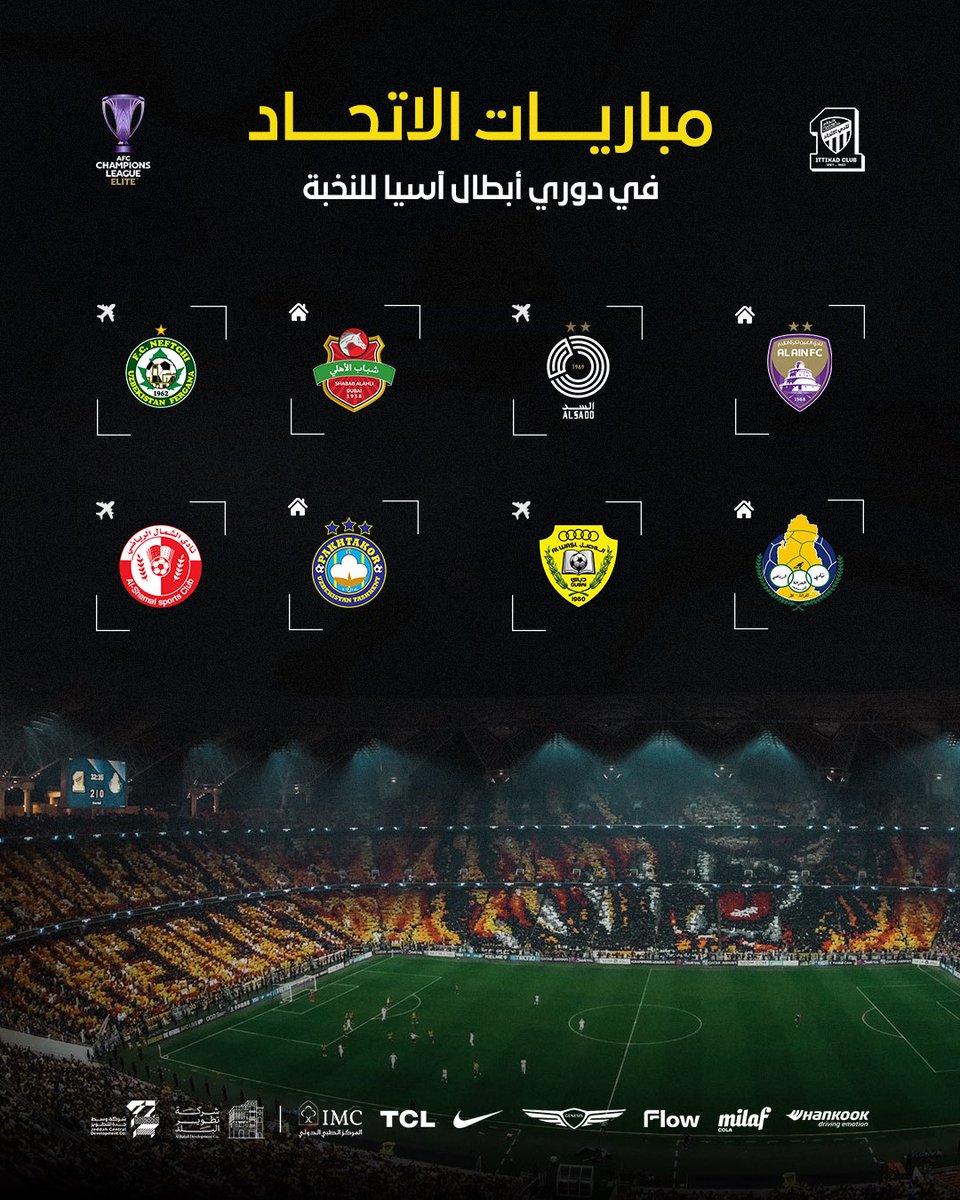 ittihad's tweet photo. مشوار عميد الأندية في مرحلة الدوري ضمن منافسات #دوري_أبطال_آسيا_للنخبة 🐅💫 https://t.co/uTxbl7lso4