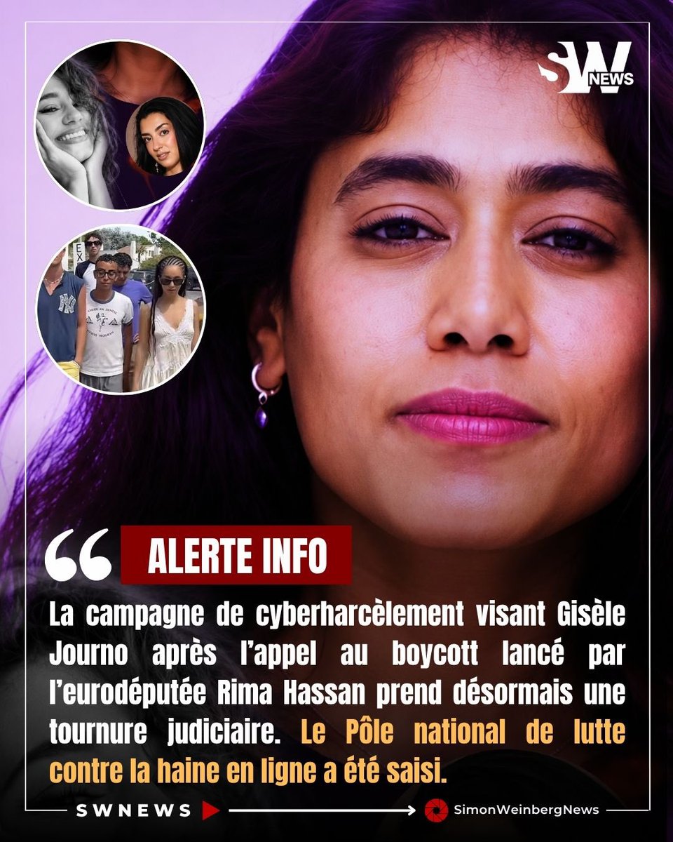 SlMONWEINBERG's tweet photo. 🔴🇫🇷⚡️ | AFFAIRE GISÈLE JOURNO > La campagne de cyberharcèlement visant Gisèle Journo après l’appel au boycott lancé par l’eurodéputée Rima Hassan prend désormais une tournure judiciaire. Le Pôle national de lutte contre la haine en ligne a été saisi.

Selon Le Point, le PNLH s’est saisi de la vague de messages visant la cofondatrice de l’agence Gisèle Paris. Muriel Ouaknine-Melki annonce également le « total soutien des cinquante avocats » de l’Organisation juive européenne (OJE) aux côtés de Gisèle Journo : « Ensemble plus forts en justice. »

C’est le dernier feuilleton du moment qui vire au cauchemar chez les influenceurs, ces professionnels du vent digital qui découvrent, stupéfaits, que les tempêtes du Web peuvent aussi balayer leurs petits business.

Au centre du cyclone : Gisèle Journo. Son crime aux yeux de la Toile ? Avoir eu le clic un peu trop leste en relayant des contenus favorables à Israël. Il n’en fallait pas davantage pour que la machine à indignation s’emballe. Et pour s’assurer que le feu prenne bien, une artificière de choix est venue souffler sur les braises : Rima Hassan, eurodéputée LFI et habituée au ciblage numérique, qui a lancé une « Fatwa » sur la jeune femme et son agence.

Depuis, c’est le grand déversement. Les « followers » traduisez : les fidèles de la paroisse numérique ont troqué les likes contre les insultes antisémites et les menaces.

📌 Dans ce milieu très solidaire où l’on s’embrasse surtout pour la caméra, le courage a rapidement dicté la conduite à tenir : la fuite. Léna Situations, proche de Gisèle Journo, a pris ses distances avec son amie juive pour protéger son capital-sympathie avec ses followers pro Palestine. Que voulez-vous, on ne badine pas avec les affaires. 

#GiseleJourno #RimaHassan #Antisemitisme #Cyberharcelement #Justice