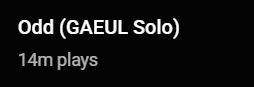 chartsgaeul's tweet photo. [INFO] #Odd by #GAEUL has now surpassed 14 MILLION plays on Youtube Music!     

🔗https://t.co/nRyPyKt2h5 

#IVE #아이브 #GAEUL #가을 https://t.co/qzx3TllABr
