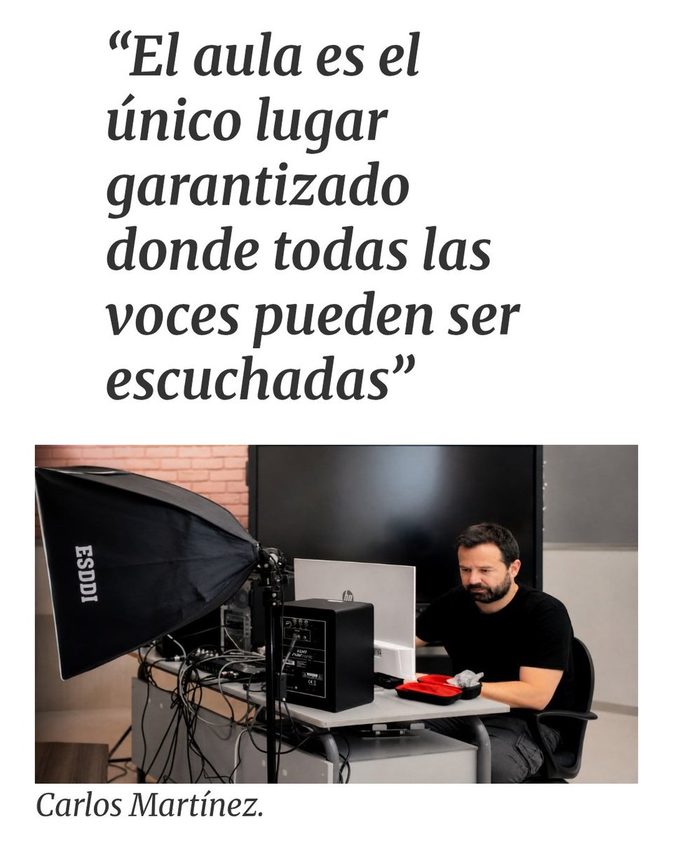 profecarlosma's tweet photo. La tecnología nos ayuda a llevar las voces más lejos, pero es en el aula donde comienza la verdadera escucha. Un recordatorio necesario. 💻🎧
​#Educación #Tecnología #Voz #Aula #Inclusión https://t.co/dqEGnndvpE