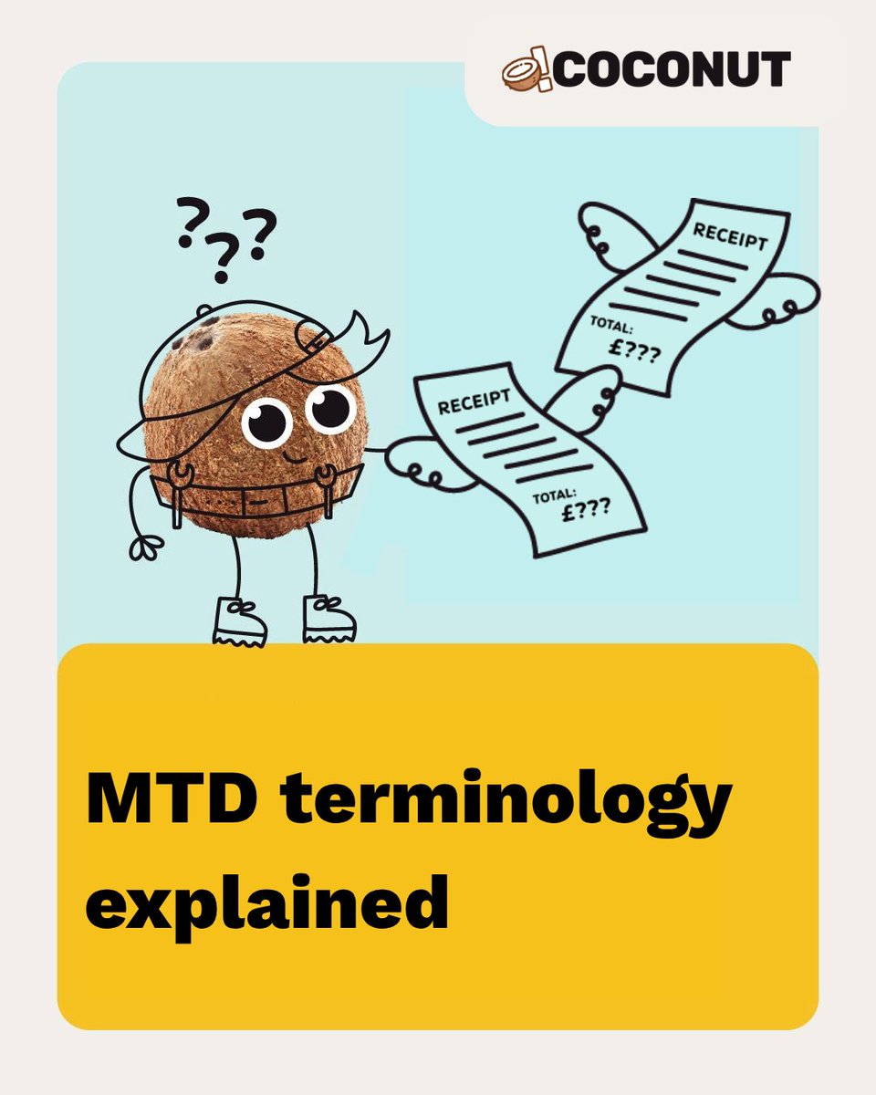 getcoconut's tweet photo. MTD terminology explained 🎓🤔

Digital records: A key part of MTD. This means keeping your income and expenses electronically, making it easier to submit accurate updates to HMRC.

#DigitalRecords #MTD #Tax

https://t.co/faRkuh3nmk https://t.co/Sd5DAE44mq