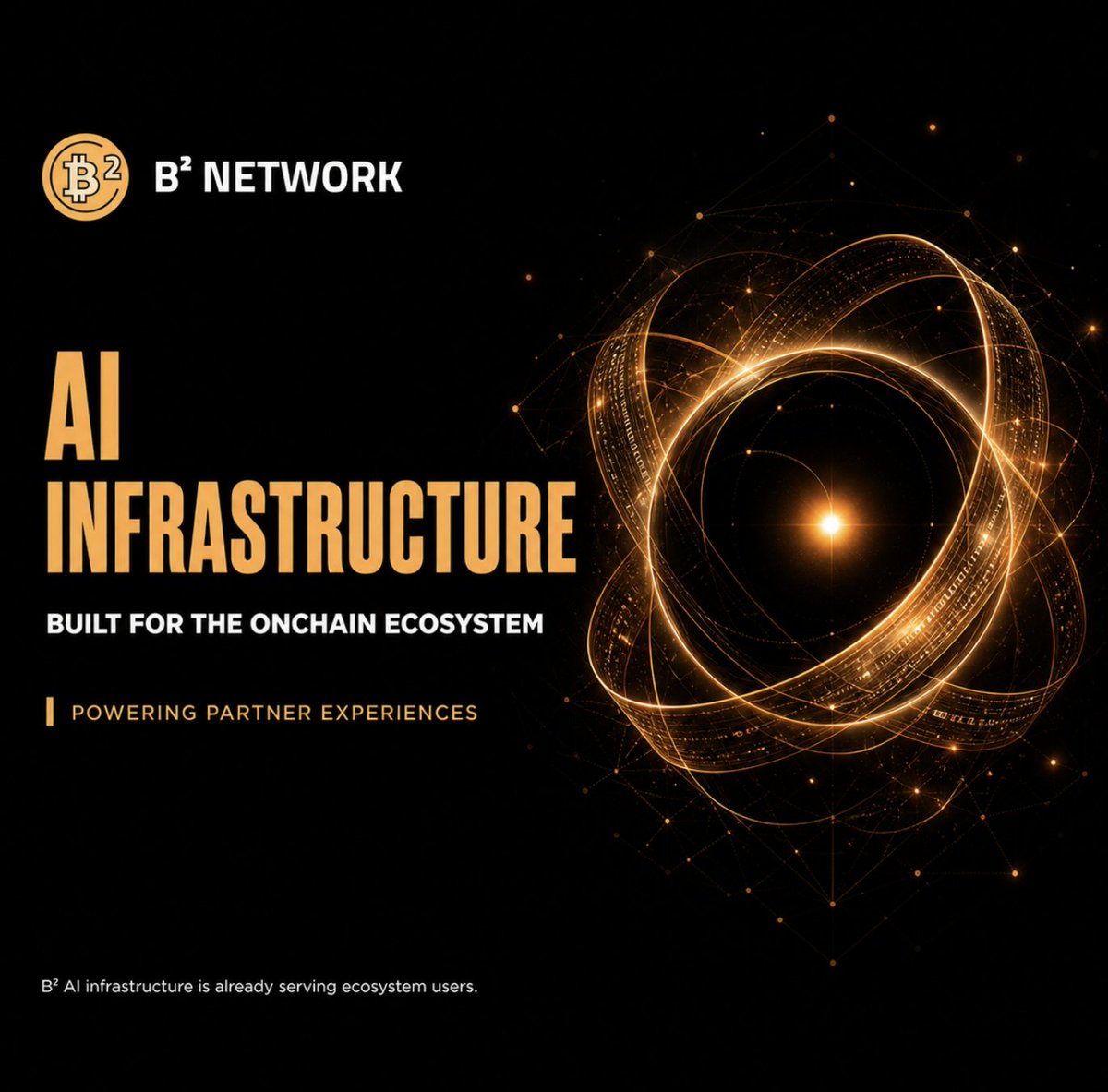 BSquaredNetwork's tweet photo. AI is moving onchain — and it’s already showing up across the B² ecosystem.

B² Network provides onchain AI infrastructure that ecosystem partners can use to build, power, and deliver real user-facing services.

The infrastructure is live. Partners are building.
AI-native applications are taking shape on B².