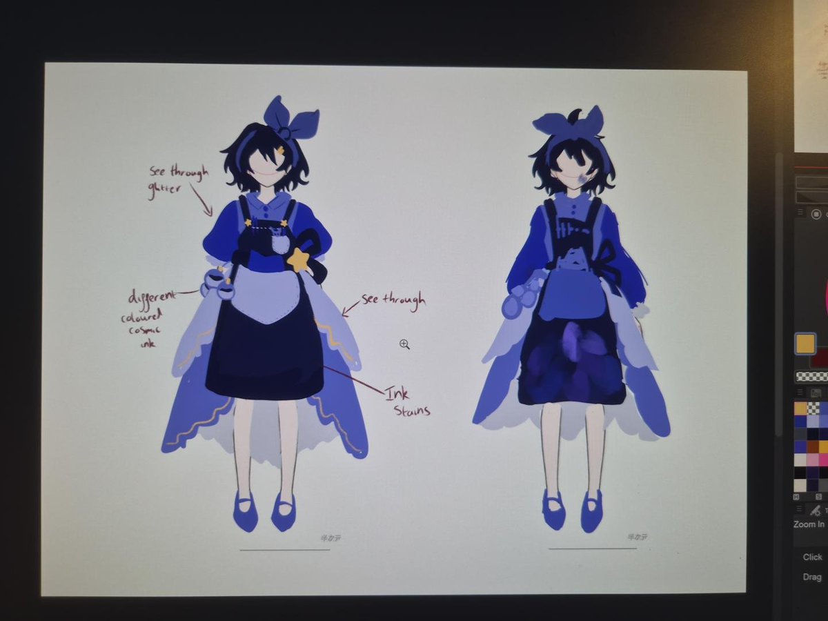 Sooty_Gremlin's tweet photo. Whattt a new vtuber on the way... that's crazy wonder who it's for 😋 
These are some quick designs I threw around but she'll have her official art soon, what do we think?
Any guesses on what she could be🥰 https://t.co/hoexCTUpN2