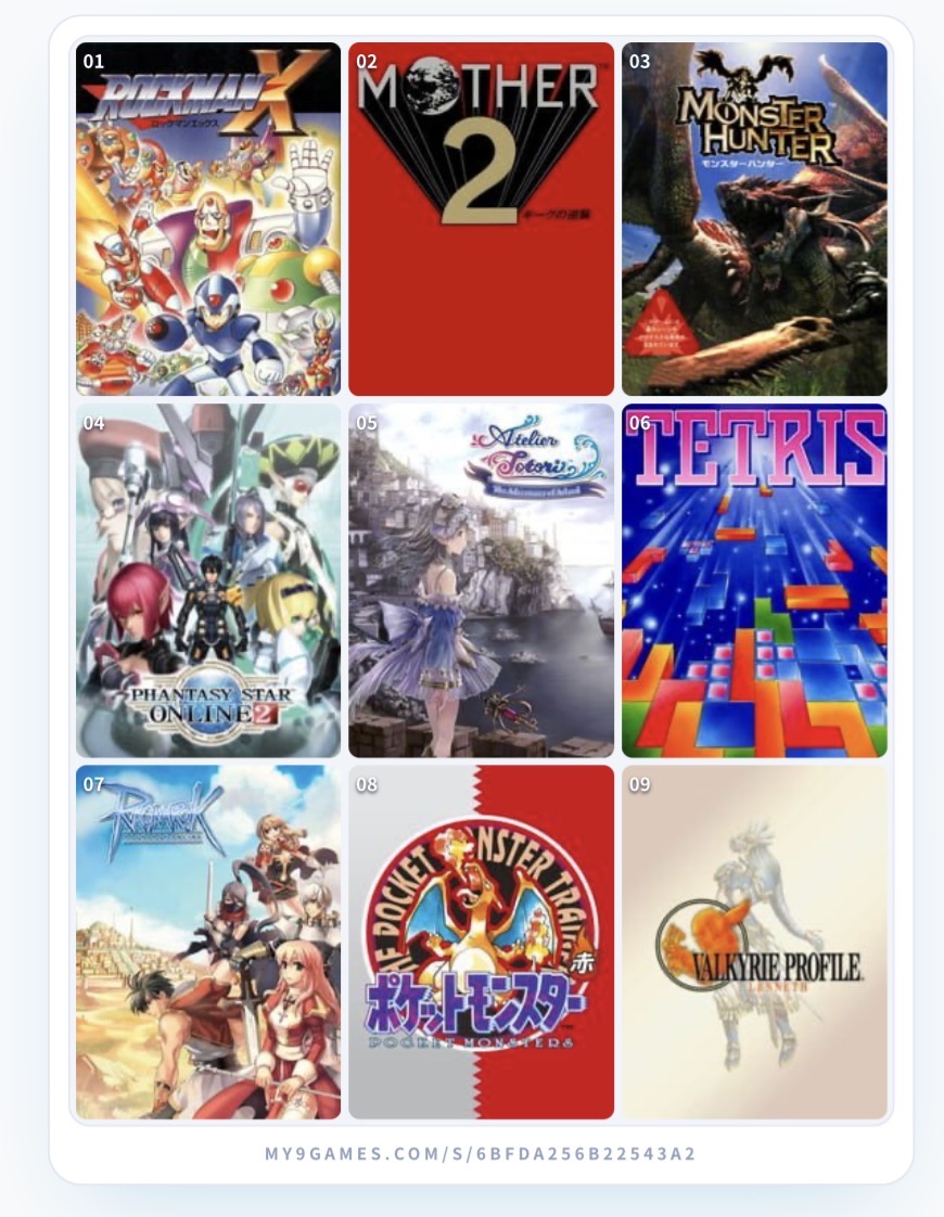daigames715ps5's tweet photo. 私を構成する9つのゲーム　ここら辺好きな人と話があいますたぶん。。Steam編も作ろかな。
#My9Games #私を構成する9つのゲーム
https://t.co/7pk0nok5ou https://t.co/Xb1XpZY1Gy