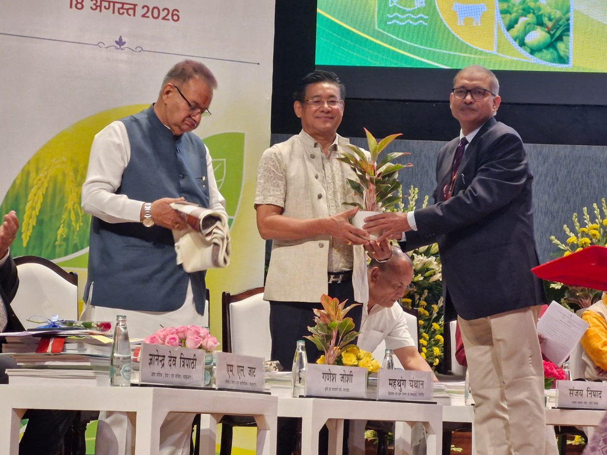 MhaYanthan's tweet photo. Had the privilege of attending the 97th Annual General Meeting of the ICAR Society in New Delhi today.

Took the opportunity to raise key issues concerning agricultural research, education and extension in Nagaland and the North Eastern Region, including:

• Establishing a National/Regional Institute for Hill Agriculture & Climate-Resilient Farming, preferably in Nagaland.
• Establishing Colleges of Horticulture, Fisheries, Natural Farming & Food Technology in Nagaland under the CAU framework.
• Strengthening recruitment and infrastructure of all 11 KVKs, including the ICAR Nagaland Centre, Medziphema.
• Expediting new KVKs in the newly created districts.

I urged ICAR to accord greater institutional priority to Nagaland’s farmers, youth and immense agricultural potential, in keeping with the unique needs of our hill agriculture. @Neiphiu_Rio @ChouhanShivraj @icarindia @MyGovNagaland @AgriNgl