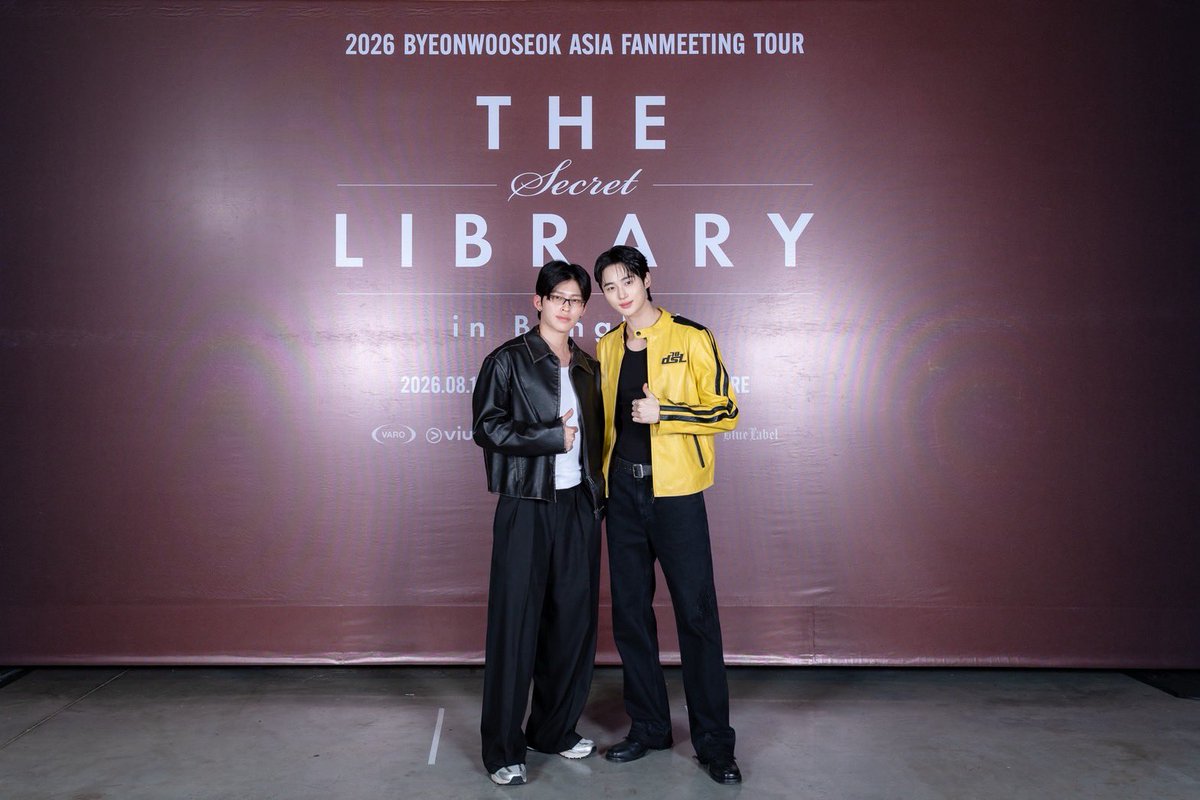 GMMTV's tweet photo. Congratulations on the success of the 2026 ByeonWooSeok Asia Fanmeeting Tour <The Secret Library> in Bangkok! It was truly a joyful and heartwarming fan meeting! ✨

#BYEONWOOSEOK #변우석
#BYEONWOOSEOK_TOUR_in_BANGKOK
#TheSecretLibrary_in_Bangkok 
#ppnaravit @ppnaravit 
#GMMTV https://t.co/MZX8GQW7OA