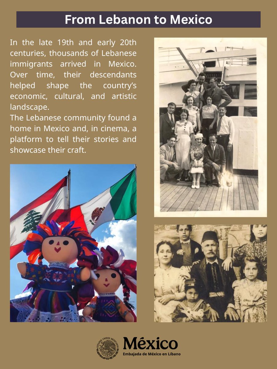 EmbaMexLb's tweet photo. 🎬🇲🇽 On Mexican Cinema Day, we celebrate not only Mexico's rich cinematic tradition, but also the remarkable contributions of the Lebanese community and its descendants to the country's film industry. #DíaNacionaldelCineMexicano https://t.co/2jQmbkmZ53