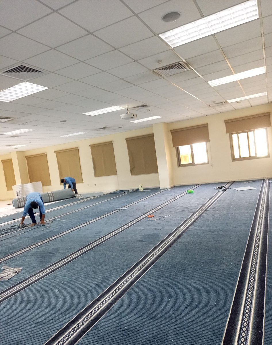 qurancollege's tweet photo. بدعمٍ من جمعية منابر للعناية بالمساجد بالمدينة المنورة، تم بحمد الله فرش مصلى #كلية_القرآن_الكريم ضمن جهود تطوير بيئة الكلية وخدمة منسوبيها. 

وتتقدم الكلية بخالص الشكر لل��معية على دعمها وإسهامها المبارك، سائلين الله أن يبارك في جهودهم ويجزيهم خير الجزاء. https://t.co/L89BgsaM0q
