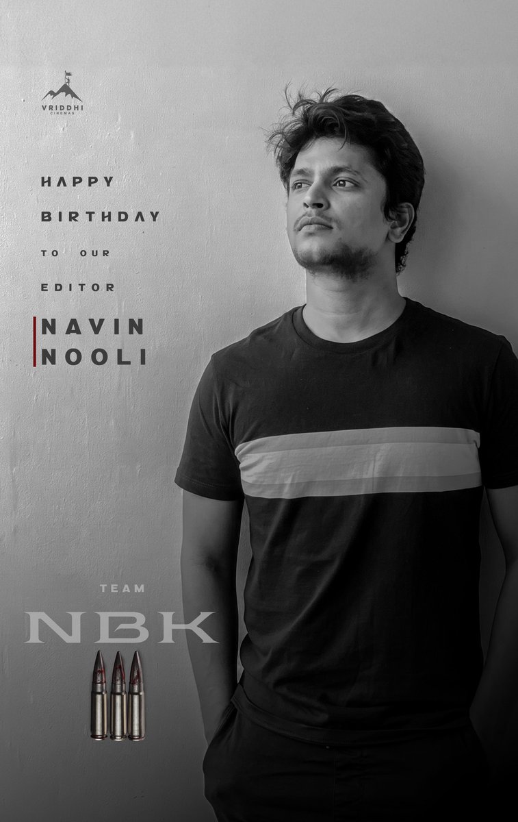NBK111Movie's tweet photo. Team #NBK111 wishes our editor @NavinNooli a very Happy Birthday ๐ฅ๐ฅ
Await the celebration heโs sharpening every frame for โค๏ธโ๐ฅโค๏ธโ๐ฅ
#HBDNavinNooli
GOD OF MASSES #NandamuriBalaKrishna @heromanoj1 @MsKajalAggarwal @megopichand @musicthaman @Venkataskilaru #ArvindKashyap #AsPrakash #SaiMadhavBurra @vriddhicinemas @nbk111movie