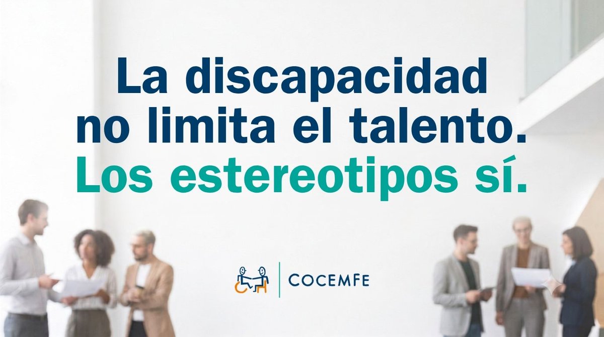 COCEMFEnacional's tweet photo. La discapacidad no limita el talento.

Los estereotipos sí.

Cada vez que damos por hecho lo que una persona puede o no puede hacer por tener una discapacidad, estamos levantando una barrera más.

Es momento de dejar atrás los prejuicios y poner el foco en las capacidades, los derechos y las oportunidades.

#Inclusión #Discapacidad #SomosCOCEMFE