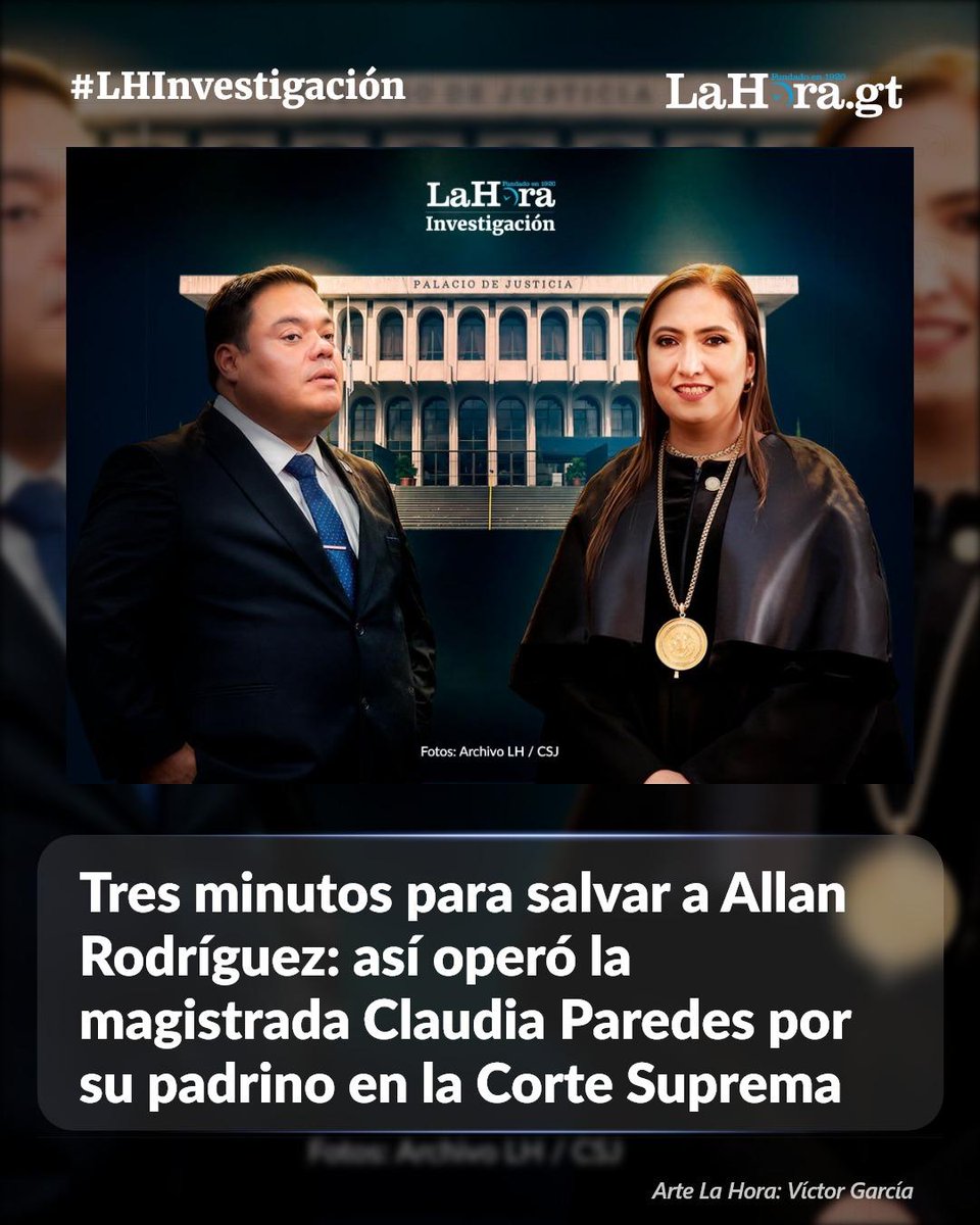 lahoragt's tweet photo. #LHInvestigación | La magistrada Claudia Paredes operó en la Corte Suprema para rechazar en minutos el antejuicio contra su padrino político Allan Rodríguez por el caso Fopavi. El diputado conservó así su inmunidad. Así ocurrió 👉 https://t.co/QjF8mKQ5oO https://t.co/3Rd8RMfaxd