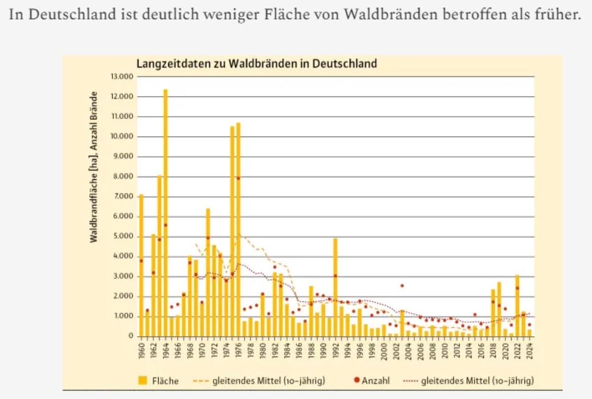 RZitelmann's tweet photo. Haben Sie diese Grafik über die Entwicklung von Waldbränden jemals im ÖRR gesehen? https://t.co/3nzTj1ckZh
