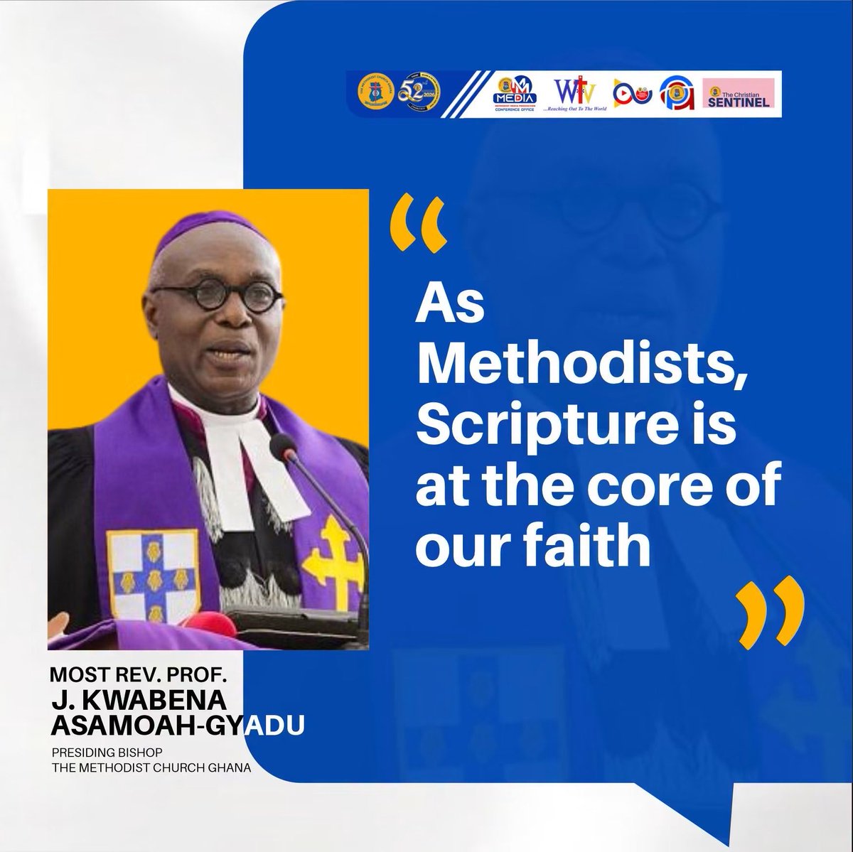 MethodistChGh's tweet photo. "As Methodists, Scripture is at the core of our faith" - PB

#Conference2026
#TemaDiocese
#WTVGhana
#TheMethodistChurchGhana https://t.co/414fr3DMgZ