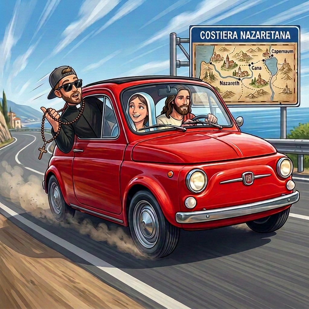 DonFiscer's tweet photo. Daje 💪 con Dio alla guida, e l’io passeggero 🚗
#chiesa #vangelo #vita #f1 #gesù https://t.co/4lGZul8EGn
