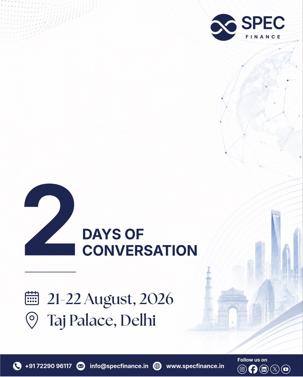 specfinancegfty's tweet photo. T-3 to ET World Leaders Forum 2026. 

GIFT City's story meets the world's biggest boardrooms. 
Presenting Sponsor along with Visa and Suzlon. 21-22 Aug, Delhi. https://t.co/BuFt1eCvgz