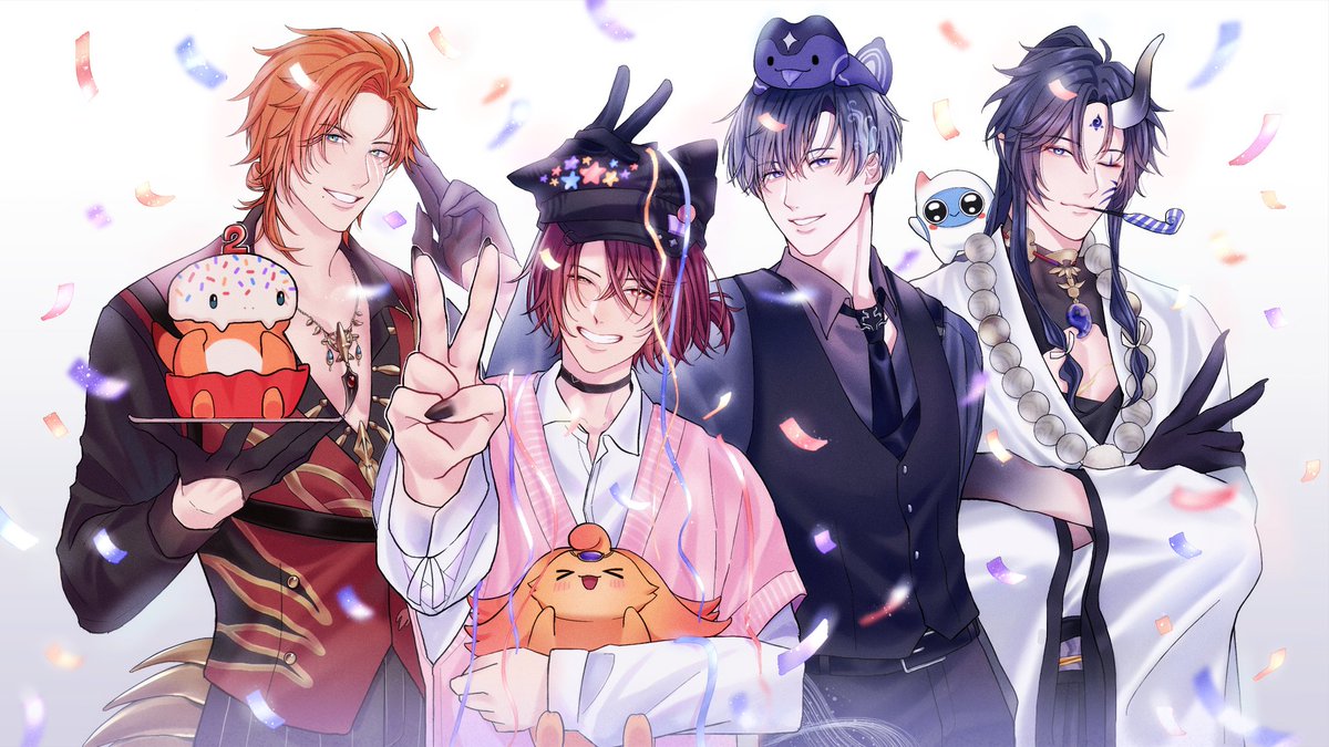 rhzo_o's tweet photo. Happy Birthday Malim! 🎉
これから先も、君に幸あれ~
#Birthdari2026 #CendArt 

Here are some of illusts i drew for this wholesome cover ✨ I'm really happy i got to be part of this project with amazing Cinderbuns, thank you so much for having me!! 🙂‍↕️❤️‍🔥 https://t.co/lw0nqRMDjb