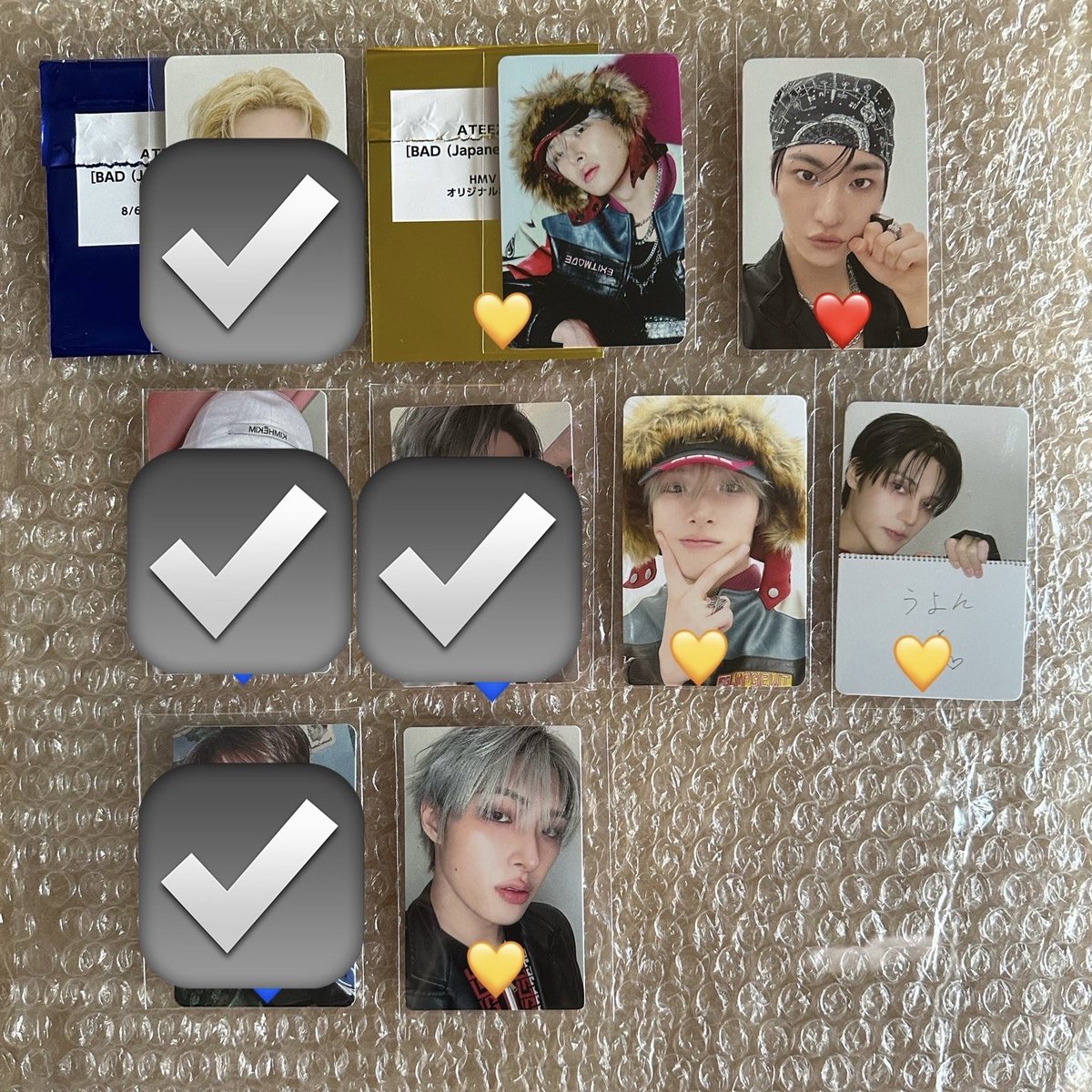 ATEEZNOTAMENI's tweet photo. ATEEZ交換

譲】①
求】②

❤️💛↔️🟥🟨
それぞれのペンの方に届けたいのでよろしくお願いします

郵送または9/5現地交換 https://t.co/o5FQTVjv3K