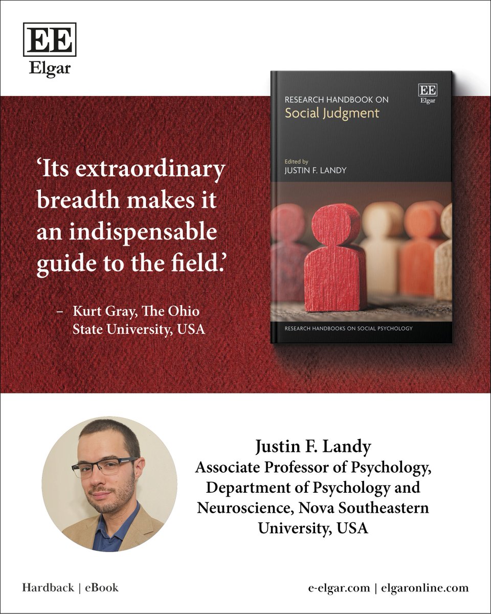 ElgarPublishing's tweet photo. Available now: Research Handbook on Social Judgment, 

Edited by Justin F. Landy (@JF_Landy)

Learn more: https://t.co/Tu4JiAnRLg

Read a free sample chapter online: https://t.co/UtE2En18sp https://t.co/GJUQY7dxeq